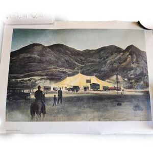 Peter Hurd The Little Circus print 1967 San Patricio New Mexico landscape art